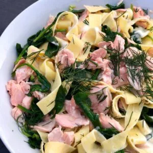 Simple Salmon Pappardelle
