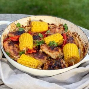 Chipotle Chicken, Pepper and Corn One Pot