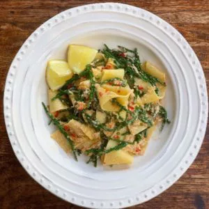 Crab and Samphire Pasta with Lemon Butter